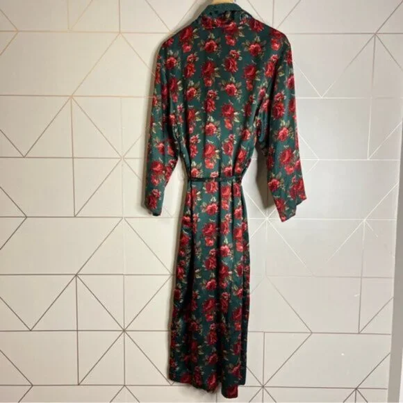 Vintage La Senza 100% Silk Floral Robe - Picture 3 of 8